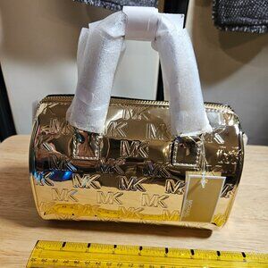 NWT Michael Michael Kors Small Duffle Pale Gold Bag